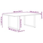 vidaXL Table à manger marron clair bois de chêne massif rectangulaire