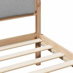 vidaXL Cadre de lit Gris clair 140 x 190 cm Pin massif