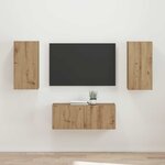 vidaXL Ensemble meuble TV 2 Pièces Chêne artisanal Bois d'ingénierie