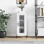 vidaXL Buffet blanc 34 5x34x90 cm bois d'ingénierie