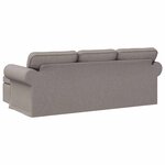 vidaXL Canapé Taupe 215 x 138 x 80 cm tissu