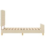 vidaXL Cadre de lit avec tête de lit Crème 100 x 200 cm tissu