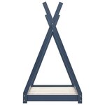 vidaXL Cadre de lit d'enfant Gris Bois de pin massif 70x140 cm