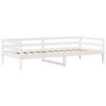 vidaXL Lit de jour et tiroirs sans matelas blanc 90x200 cm bois massif