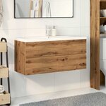 vidaXL Armoire lavabo avec bassin intégré chêne artisanal