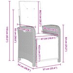 vidaXL Ensemble de Salle à Manger de Jardin de 9 Pièces avec Coussins Beige Poly Rattan