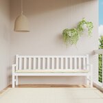 vidaXL Coussin de banc de jardin crème 200x50x7 cm tissu oxford