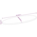 vidaXL Dessus de table 140x60x3 8 cm ovale bois massif d'acacia