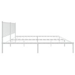 vidaXL Cadre de lit métal sans matelas et tête de lit blanc 193x203 cm