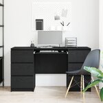 vidaXL Bureaux 2 Pièces Chêne Noir 140x50x76 cm Bois d'ingénierie