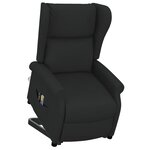 vidaXL Fauteuil de massage Noir Tissu
