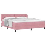 vidaXL Lit à ressorts avec tête de lit Rose 180 x 200 cm Velours
