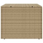 vidaXL Boîte de rangement de jardin mélange beige 291L résine tressée
