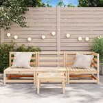 vidaXL Canapé de jardin 3 places bois de pin massif