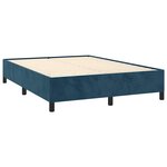 vidaXL Cadre de lit sans matelas bleu foncé 140x200 cm velours