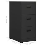 vidaXL Classeur Anthracite 46x62x102 5 cm Acier