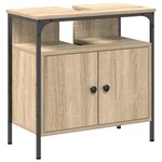 vidaXL Ensemble de mobilier de salle de bain 4 Pièces Chêne sonoma
