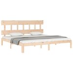 vidaXL Cadre de lit avec tête de lit 200x200 cm bois massif