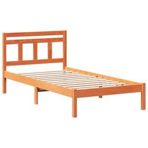 vidaXL Cadre de lit Marron Bois massif en pin
