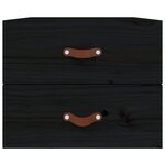 vidaXL Tables de chevet murales 2 Pièces Noir 50x36x40 cm