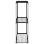 vidaXL Support de plantes à 3 niveaux Noir 100 x 32 x 102 cm Acier