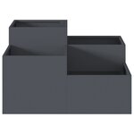 Jardinière vidaXL 80x80x48 cm Acier anthracite
