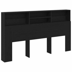 vidaXL Cabinet de Tête de Lit Chêne noir 180 x 19 x 103 5 cm