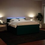 vidaXL Sommier à lattes de lit et matelas Vert foncé 180x200cm Velours