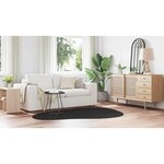 vidaXL Tapis Noir 140 x 200 cm Polyester