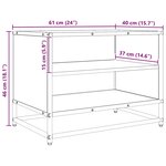 vidaXL Meuble TV Bois ancien 61 x 40 x 46 cm Bois d'ingénierie