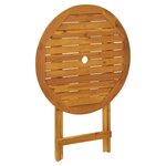 vidaXL Ensemble de bistro 3 Pièces blanc crème tissu et bois massif