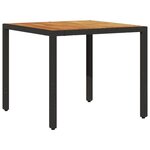 vidaXL Ensemble à manger de jardin et coussins 3 Pièces noir rotin acacia