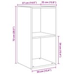 vidaXL Ensemble meuble TV 2 Pièces Chêne artisanal Bois d'ingénierie