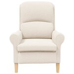 vidaXL fauteuil Crème 76 x 94 x 102 cm tissu