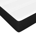 vidaXL Sommier à lattes de lit avec matelas Noir 180x200 cm Tissu