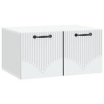 vidaXL Meuble TV mural Blanc 59 5 x 41 x 30 cm Bois d'ingénierie