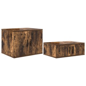 Armoire de rangement vidaXL Chêne fumé 127x41x40 cm Bois d'ingénierie