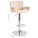 vidaXL Tabouret de bar Crème Similicuir