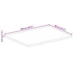vidaXL Dessus de table à bord vivant 100x80x3 8cm bois massif manguier