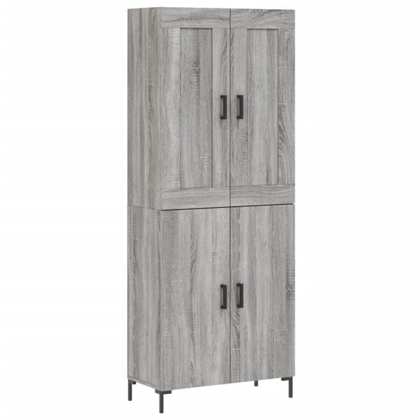vidaXL Buffet haut Sonoma gris 69 5x34x180 cm Bois d'ingénierie