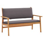 vidaXL Ensemble de canapé de jardin 2 Pièces Marron Bois d'acacia massif