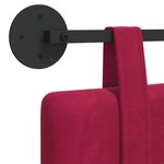 vidaXL Tête de lit suspendue Bordeaux Velours