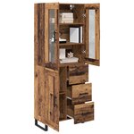 vidaXL Haut Armoire avec tiroir 2 Pièces Bois Ancien Bois d'ingénierie