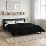 vidaXL Duvet d'été simple Matelassé Noir 200 x 200 cm