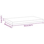 vidaXL Étagères murales 2 Pièces 50x30x3 cm argenté acier inoxydable