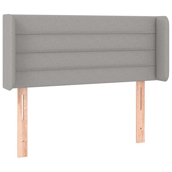 vidaXL Tête de lit avec oreilles Gris clair 83x16x78/88 cm Tissu