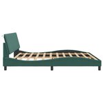 vidaXL Cadre de lit avec tête de lit Vert foncé 200x200 cm Velours