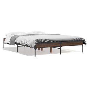 vidaXL Cadre de lit sans matelas chêne marron 135x190 cm