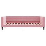 vidaXL Lit de jour avec gigogne sans matelas rose 90x200 cm