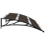 vidaXL Auvent de porte Noir 200x75 cm PC